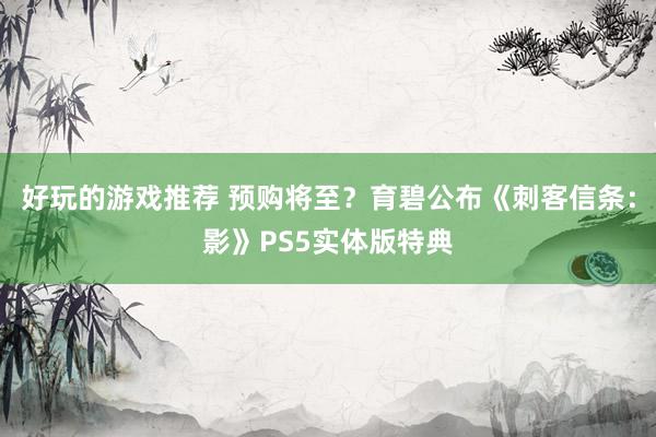 好玩的游戏推荐 预购将至？育碧公布《刺客信条：影》PS5实体版特典