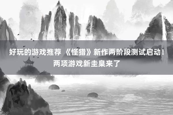 好玩的游戏推荐 《怪猎》新作两阶段测试启动！两项游戏新圭臬来了